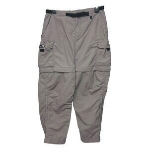 REI Pants Womens 10 Petite Tan Khaki Convertible Zip Off Outdoors Shorts Hiking